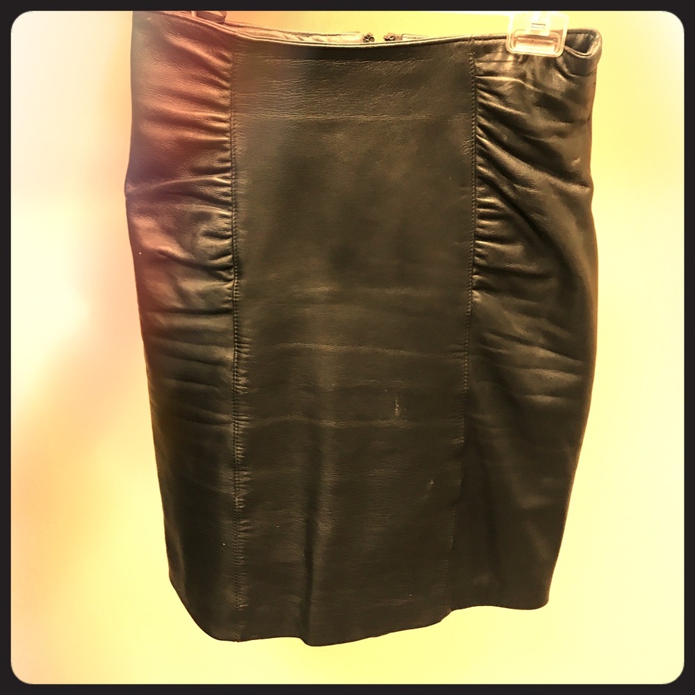 Tannery West Black leather Skirt